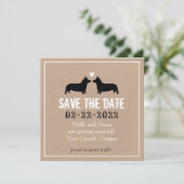 Pembroke Welsh Corgis Wedding Save the Date (Staand voorkant)