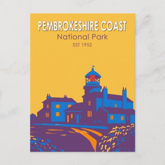 Pembrokeshire Coast National Park Lighthouse Briefkaart (Voorkant)