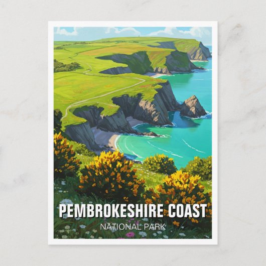 Pembrokeshire Coast National Park Wales Reizen Briefkaart (Voorkant)