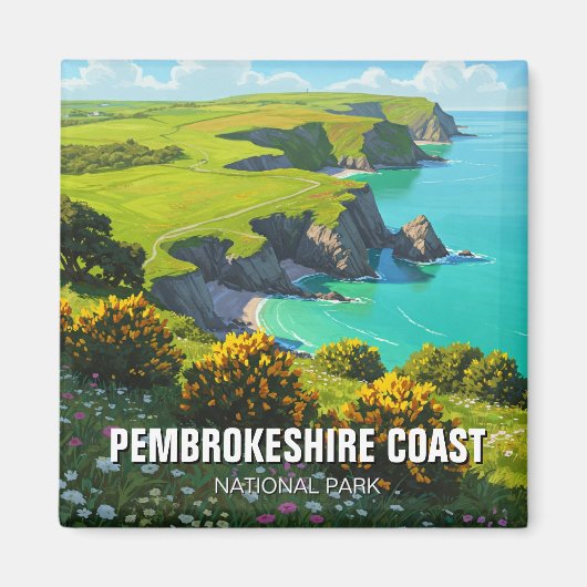 Pembrokeshire Coast National Park Wales Reizen Magneet (Voorkant)