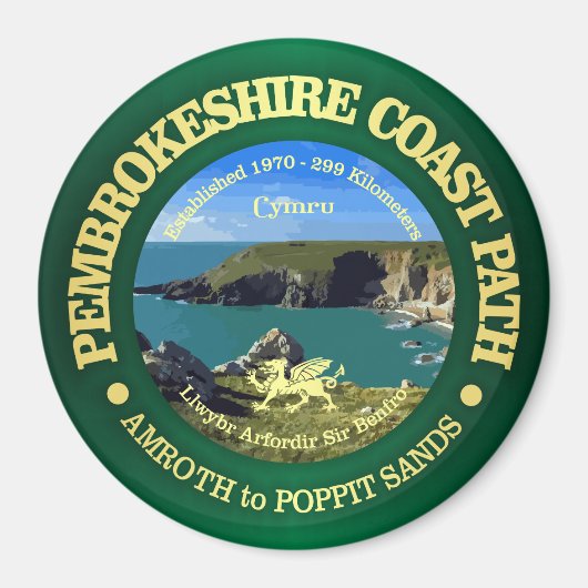 Pembrokeshire Coast Path Magneet (Voorkant)
