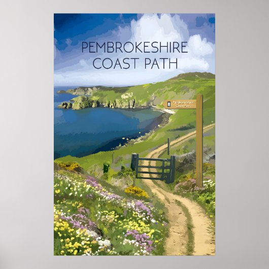 Pembrokeshire Coast Path National Trail Reis Poster (Voorkant)