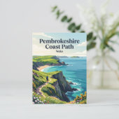 Pembrokeshire Coast Path Wales Briefkaart (Staand voorkant)