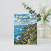 Pembrokeshire Coast Path Wales Briefkaart (Staand voorkant)