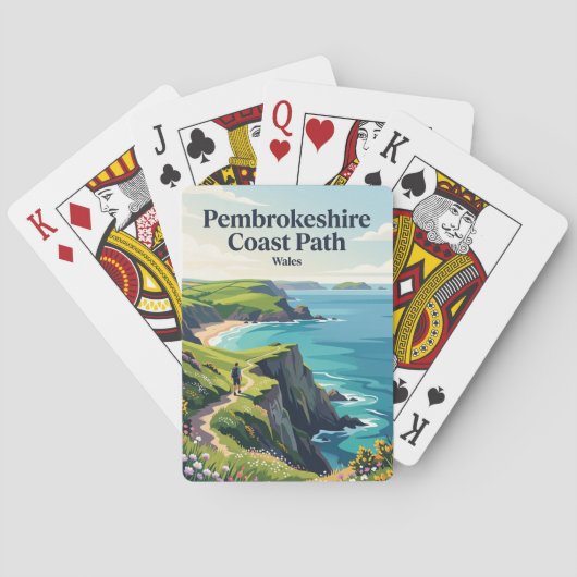 Pembrokeshire Coast Path Wales Pokerkaarten (Achterkant)