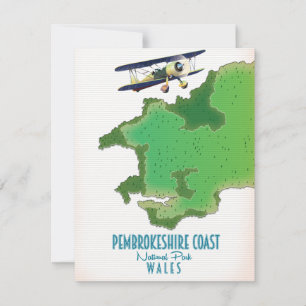 Pembrokeshire kust Nationaal Park Wales kaart