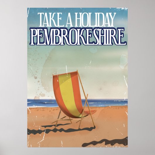 Pembrokeshire, VK Oude Reisposter Poster (Voorkant)