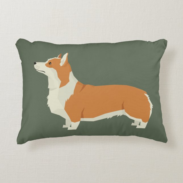 Pembrook Welsh Corgi Accent Kussen (Voorkant)