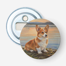 Pembrook Welsh Corgi Button Flesopener