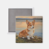 Pembrook Welsh Corgi Magneet (Voorkant / Achterkant)