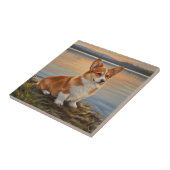 Pembrook Welsh Corgi Tegeltje (Zijkant)