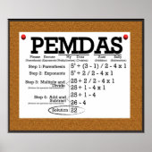 PEMDAS Bulletin Board *UPDATED* Poster (Voorkant)
