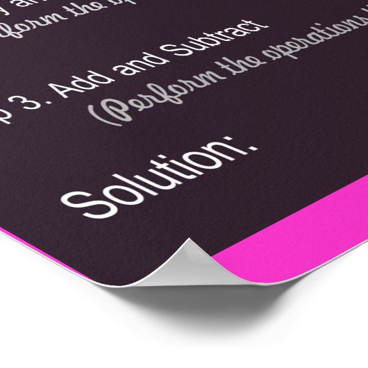 PEMDAS Orde van de Poster van de Wiskunde van Verr (Hoek)