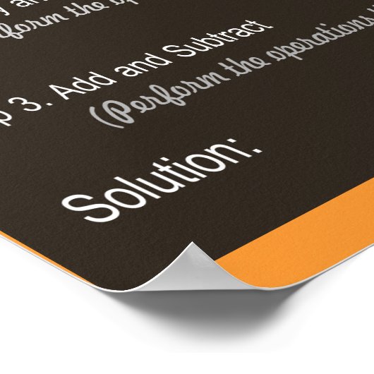 PEMDAS Orde van de Poster van de Wiskunde van Verr (Hoek)