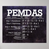 PEMDAS-Poster Poster (Voorkant)