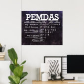 PEMDAS-Poster Poster (Thuiskantoor)
