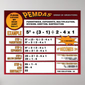 PEMDAS-Poster Poster (Voorkant)