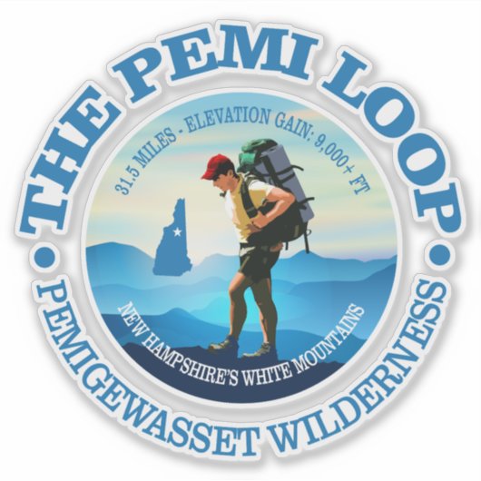 Pemi Loop (Hiker C) Sticker (Voorkant)
