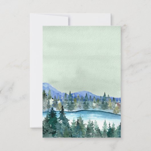 Pemi River Wedding Guest Information Aankondiging (Achterkant)