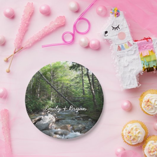 Pemigewasset River Bridge in New Hampshire Papieren Bordje (Feest)