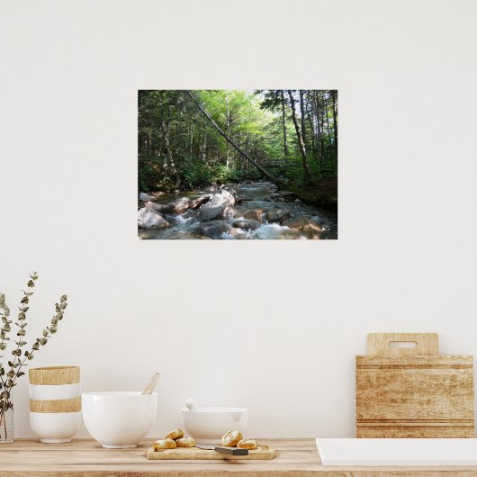 Pemigewasset River Bridge in New Hampshire Poster (Keuken)