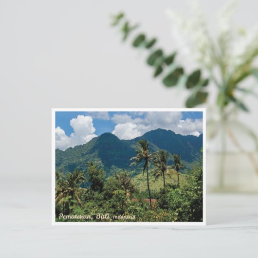 Pemuteran Mountains Bali Indonesia Postcard Feestdagenkaart (Staand voorkant)