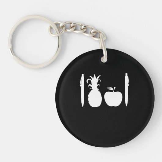 Pen anananas Apple Pen Japanse sinaasappel Sleutelhanger (Voorkant)