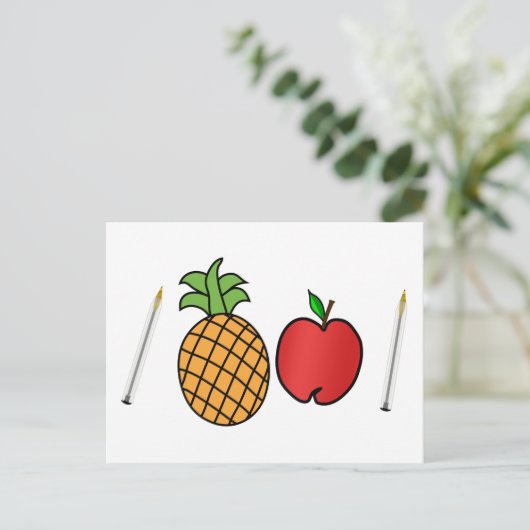 pen anananas briefkaart (Staand voorkant)