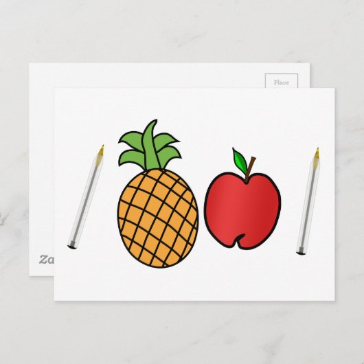 pen anananas briefkaart (Voorkant / Achterkant)