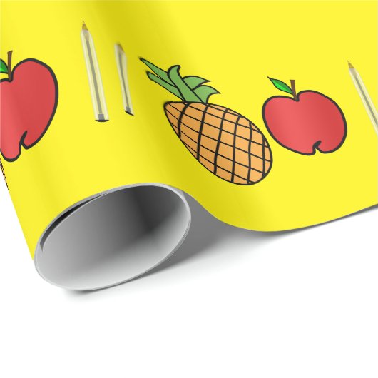 pen anananas cadeaupapier (Rol Hoek)