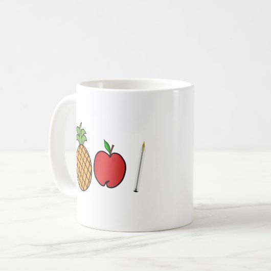 pen anananas koffiemok (Voorkant links)