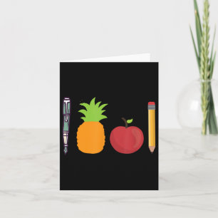 Pen Ananas Appel Pen Grappig Kaart