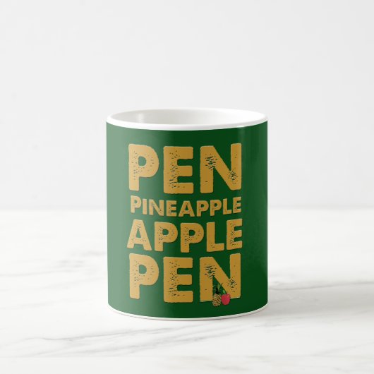 Pen Ananas Apple Pen Holder - Funny PPAP Mok (Center)