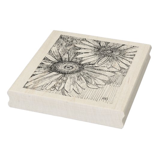 Pen and Ink Daisies Rubberstempel (Stempel)