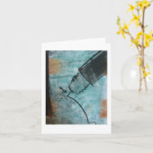 "Pen and Ink" wenskaart, pastel op papier Kaart (Gele Bloem)