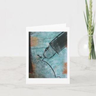 "Pen and Ink" wenskaart, pastel op papier Kaart