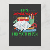 Pen Berekening Wiskunde Leerling Student Nerd Humo Briefkaart (Voorkant)