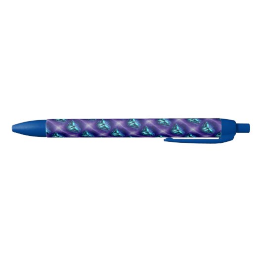 Pen/Blue Morpho Butterflies Zwarte Inkt Pen (Bodem)