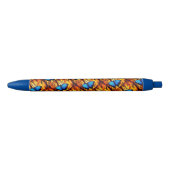 Pen/Blue Morpho Butterflies Zwarte Inkt Pen (Voorkant)