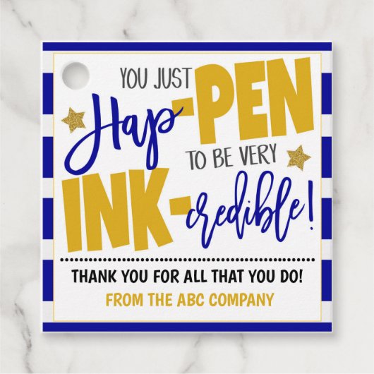 Pen Dank je cadeau Label (Voorkant)