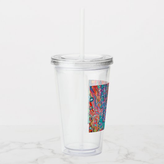 Pen doodle acryl drinkbeker (Rechts)