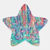 Pen doodle ster sticker (Voorkant)