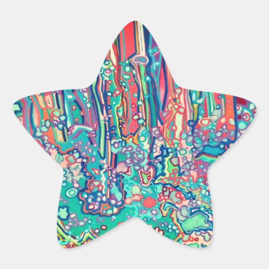 Pen doodle ster sticker (Voorkant)