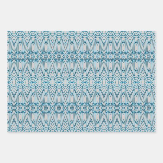 Pen Doodle Wrapping Papieren vellen set van 3 (Voorkant 2)