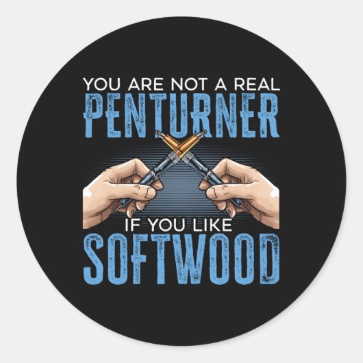 Pen draaien draaibank houtbewerking Pen maken Ronde Sticker (Voorkant)