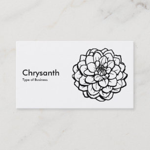 Pen en Ink Dahlia - Zwart op wit Visitekaartje