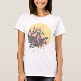 Pen en Ink Lone Wolf Dames T-shirt