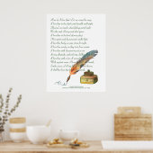 Pen en Ink Love Poster (Keuken)