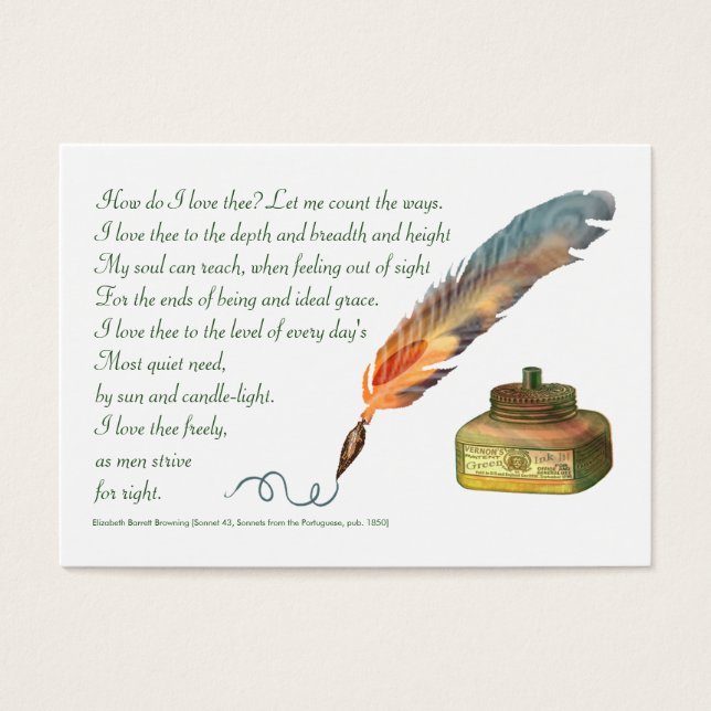 Pen en Ink Love Visitekaartjes (Voorkant)