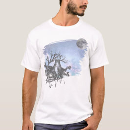 Pen en Ink Wolf en het Full Moon T-shirt